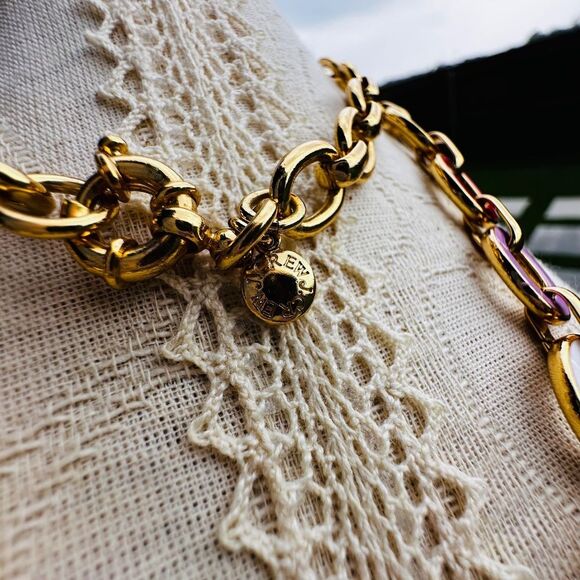 NEW J Crew Oval Enamel Rainbow Link Necklace - Picture 7 of 7